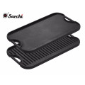Double Sided Cast Iron Preseasoned Griddle Pan
